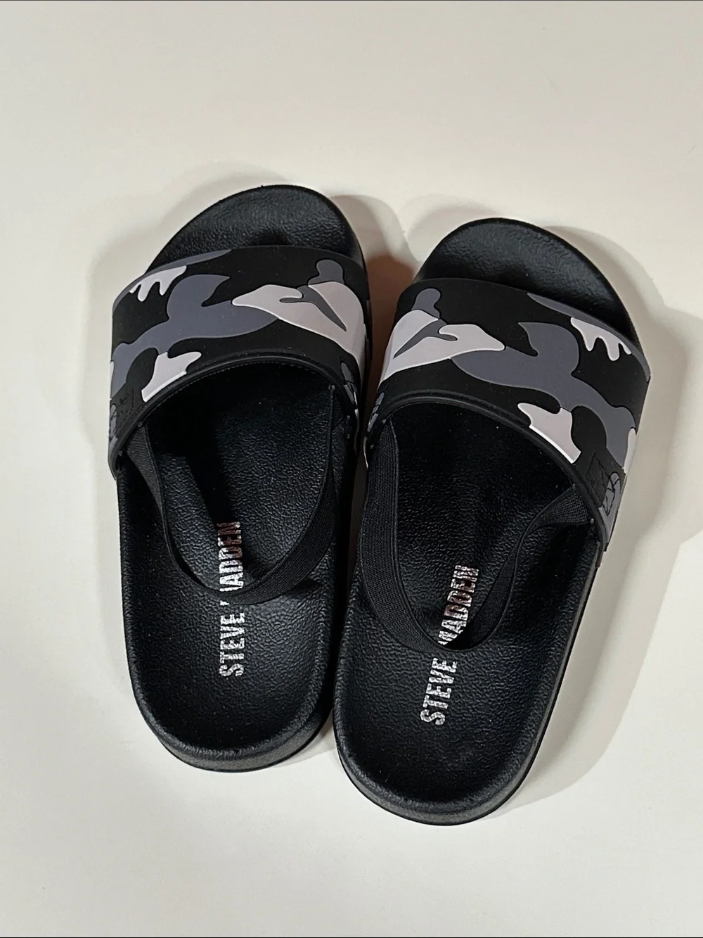 Steve Madden Kids' Camouflage Print Slide Sandals